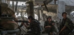 Female fighters for the Syrian Democratic Forces